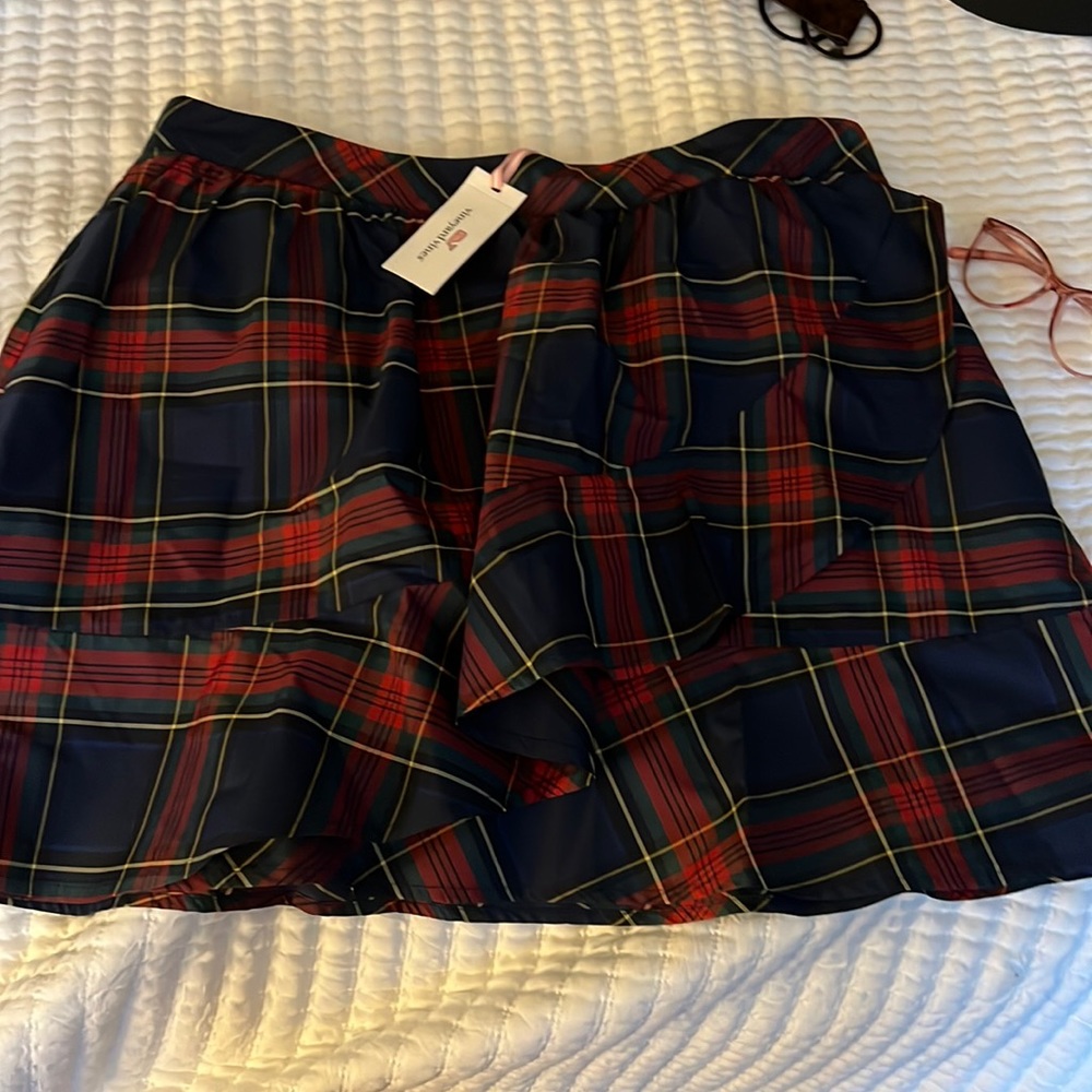 NWT Vineyard Vines Size 16 Plaid Wrap Skirt